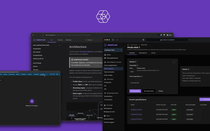 Avalanche design system — semantic tokens shared across three Snowplow surfaces: Console, Docs, and the Inspector extension.