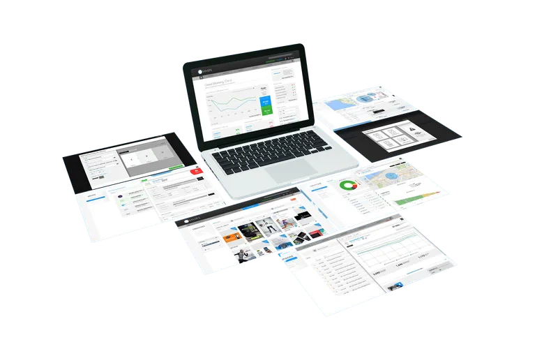 Swirl Platform — in-store mobile marketing workspace, redesigned around a Sketch design system
