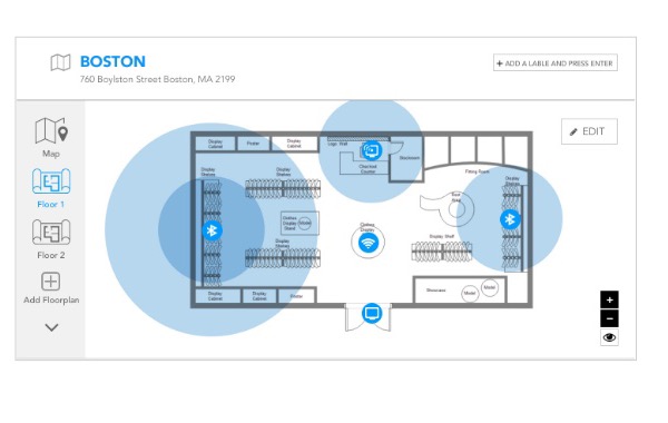Fleet Management floorplan editor — one of the screens rebuilt on the new Sketch component library